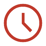 The clock icon represents the automatic rate updates on postage meters