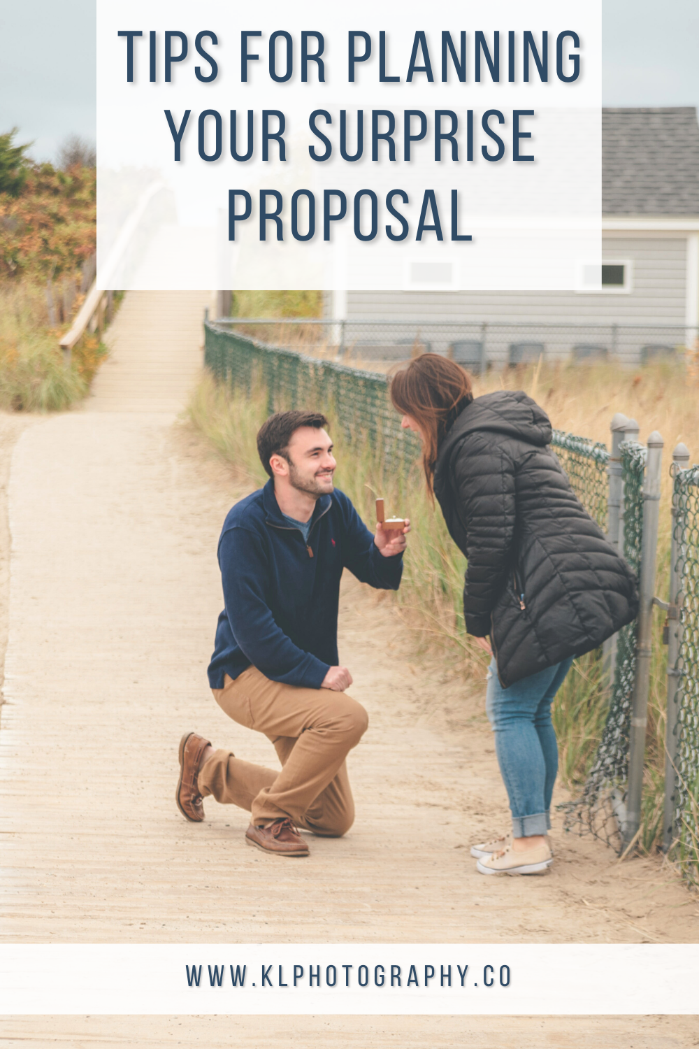 tips for planning your surprise proposal man down on a knee proposing to girlfriend in rhode island on the beach in the fall
