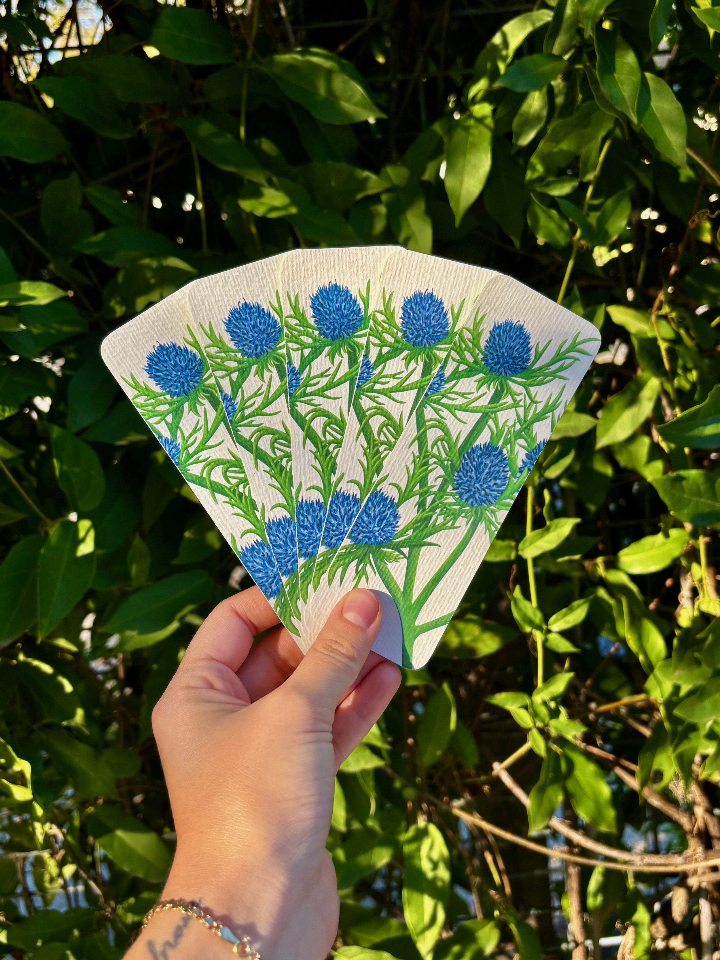 Vibrant Watercolor Thistle Bookmark