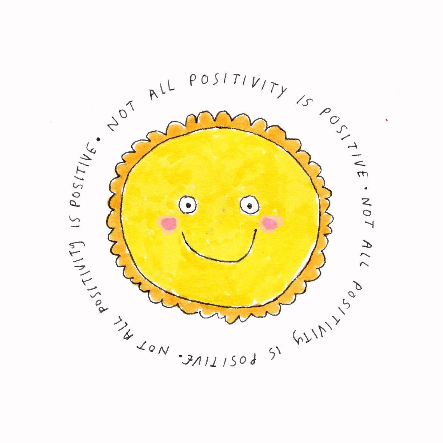 ☀️ toxic positivity is a thing, say it back ☀️ 

I don&rsquo;t think it&rsquo;s helpful to frame things as positive and negative, things are just things! It&rsquo;s been really key for me not to minimize or deny my own experience. And also to underst