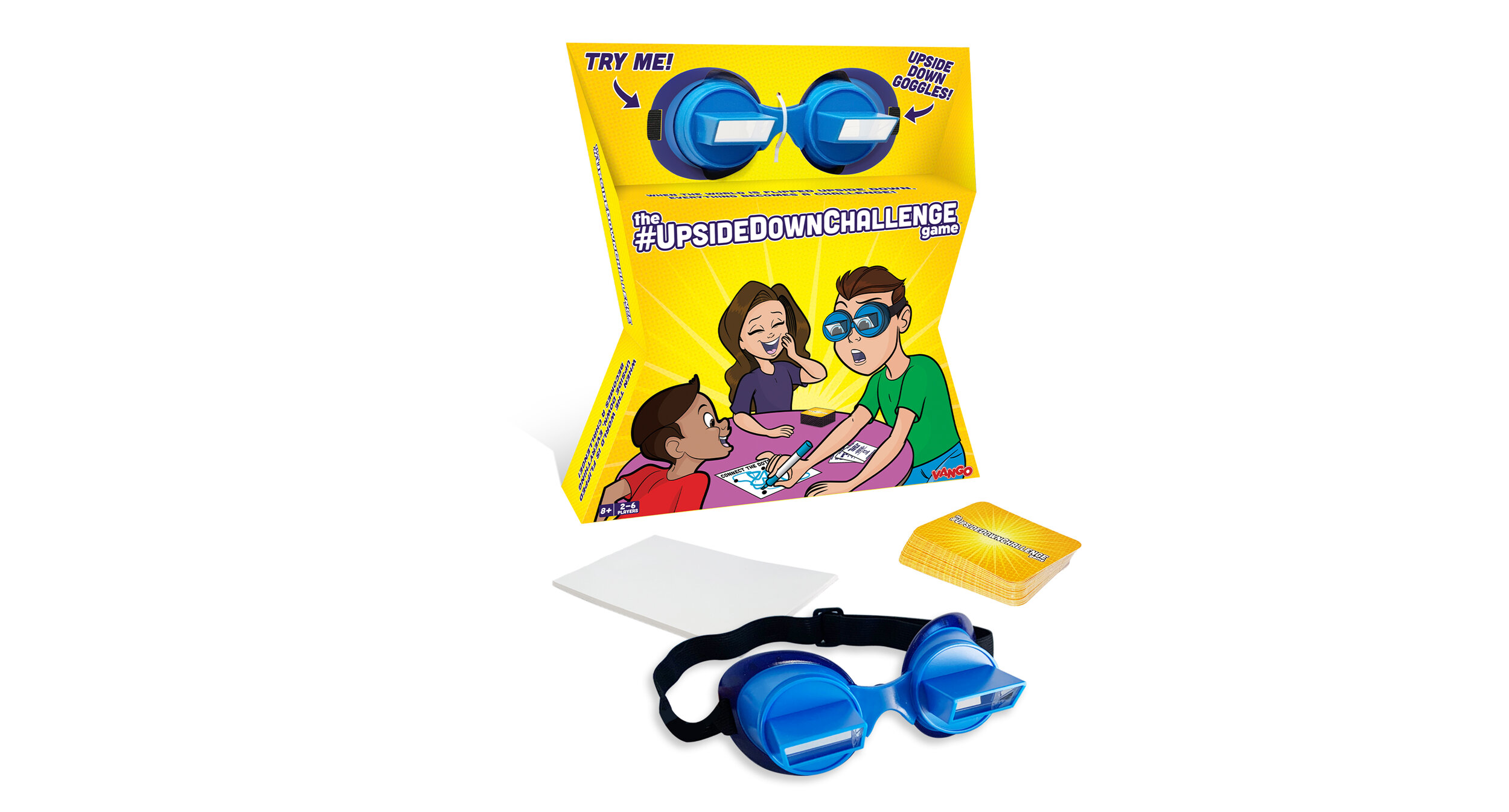UpsideDownChallenge Game for Kids & Family - Complete Fun Challenges with  Upside Down Goggles - Hilarious Game for Game Night and Parties - Ages 8+