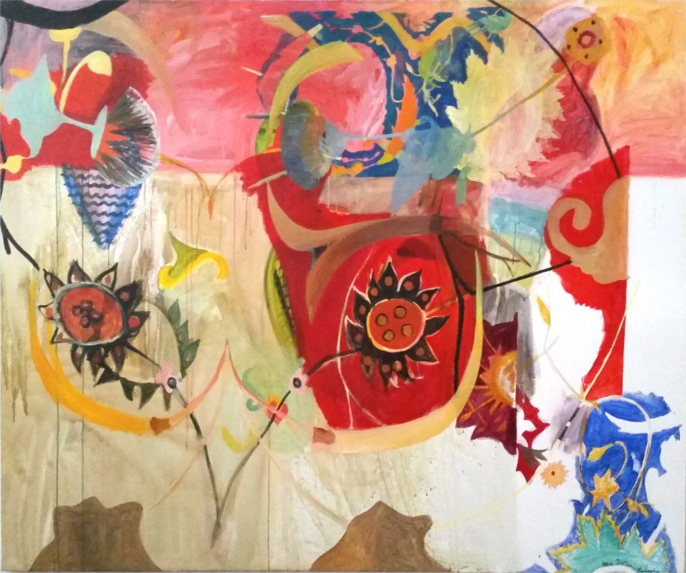 Throne Rug ; acrylic/canvas; 60”x72”