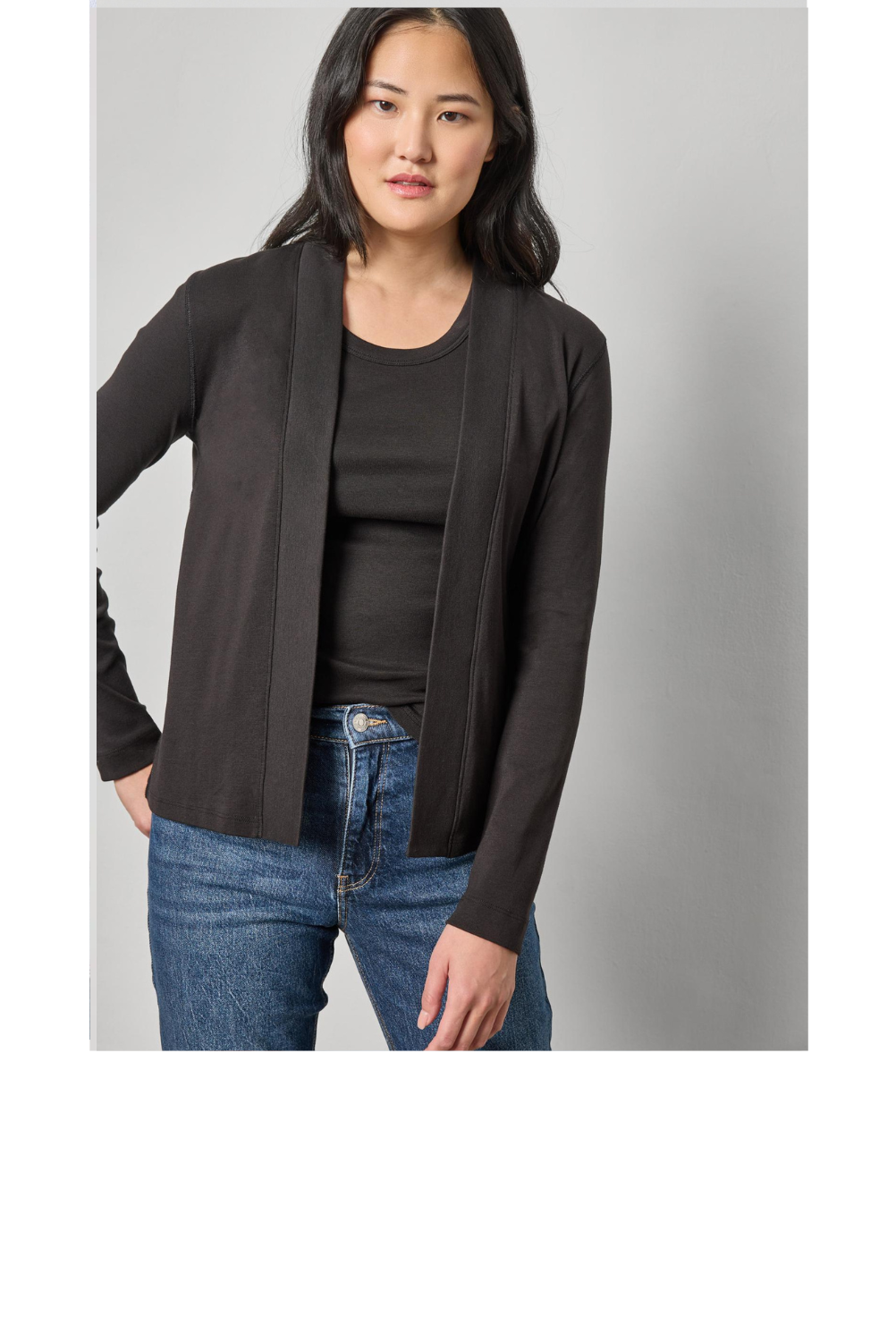 Classic Open Cardigan - Black