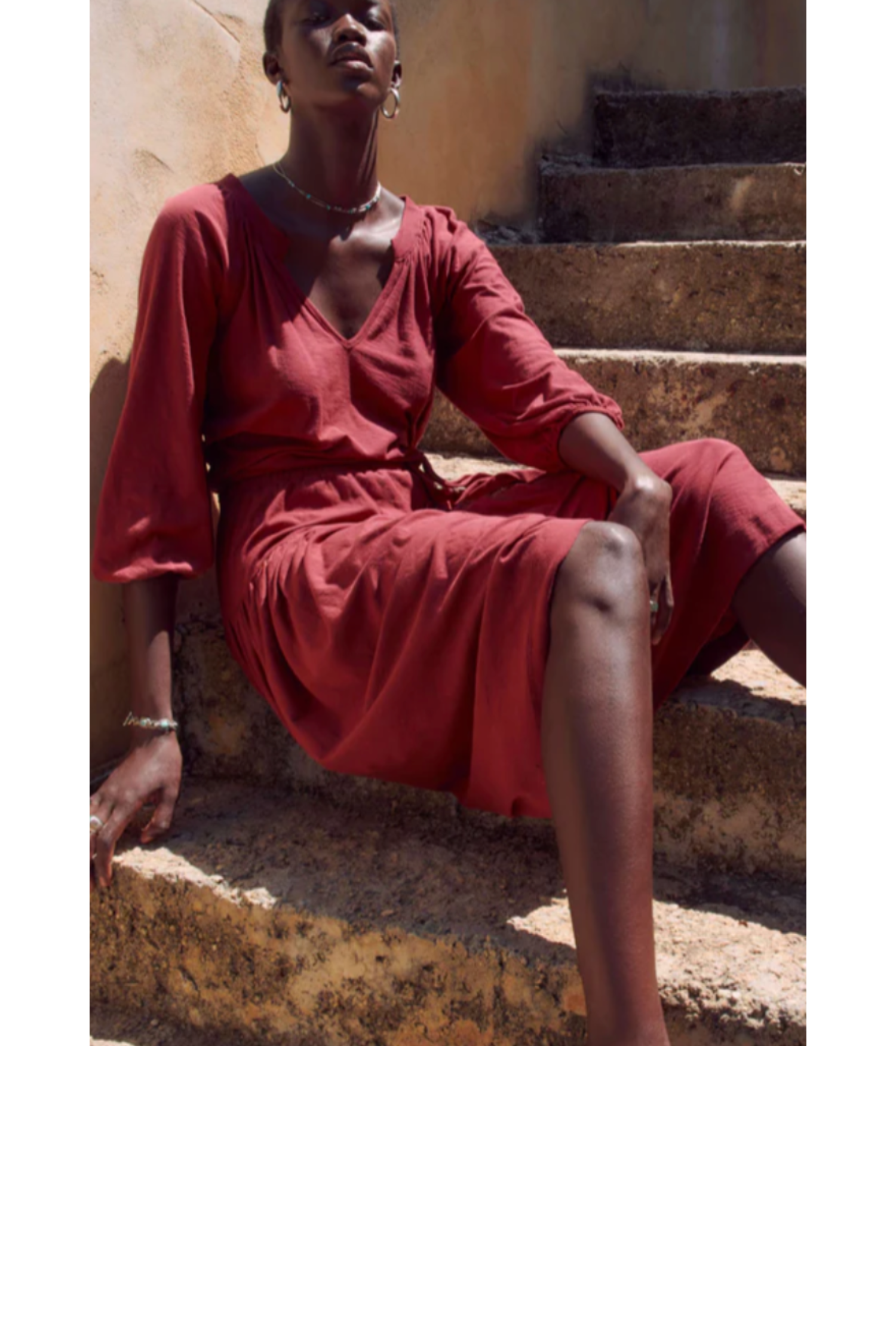 Simona Easy Peasant Dress