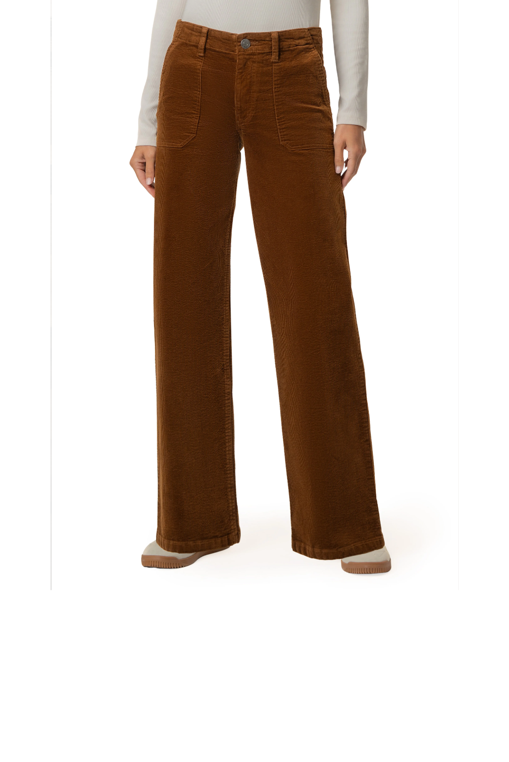 Wide Leg Corduroy Pants -Nutmeg