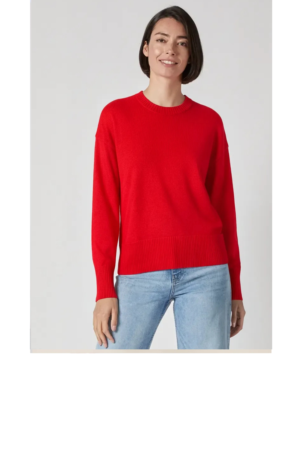 Crewneck Pocket Sweater - Red