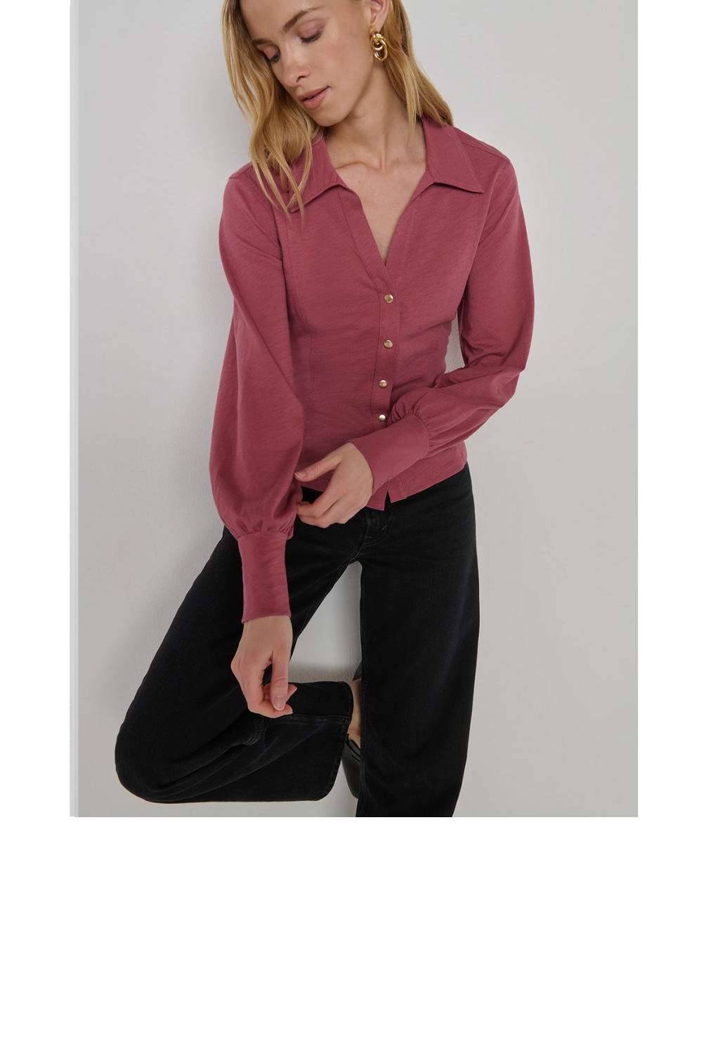 Bonnie Snap Top - Deco Rose