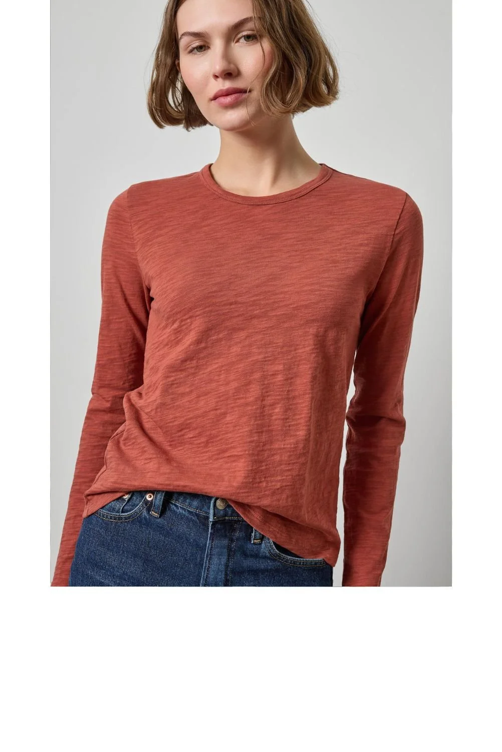 Long Sleeve Crewneck - Henna