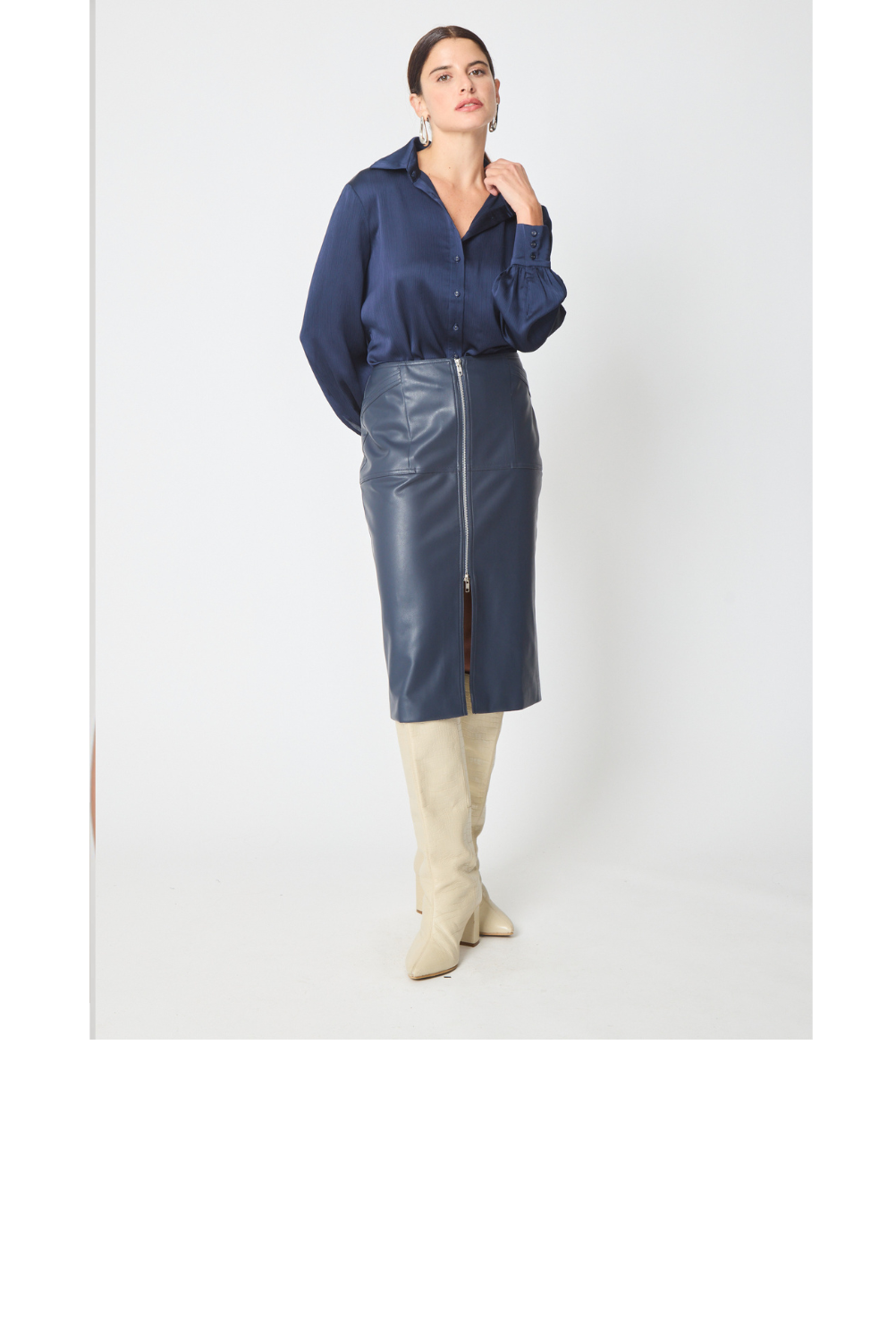 WEBSITE PRODUCT ENTRY-GF-LARA Button Down Blouse-NVY-FF.png