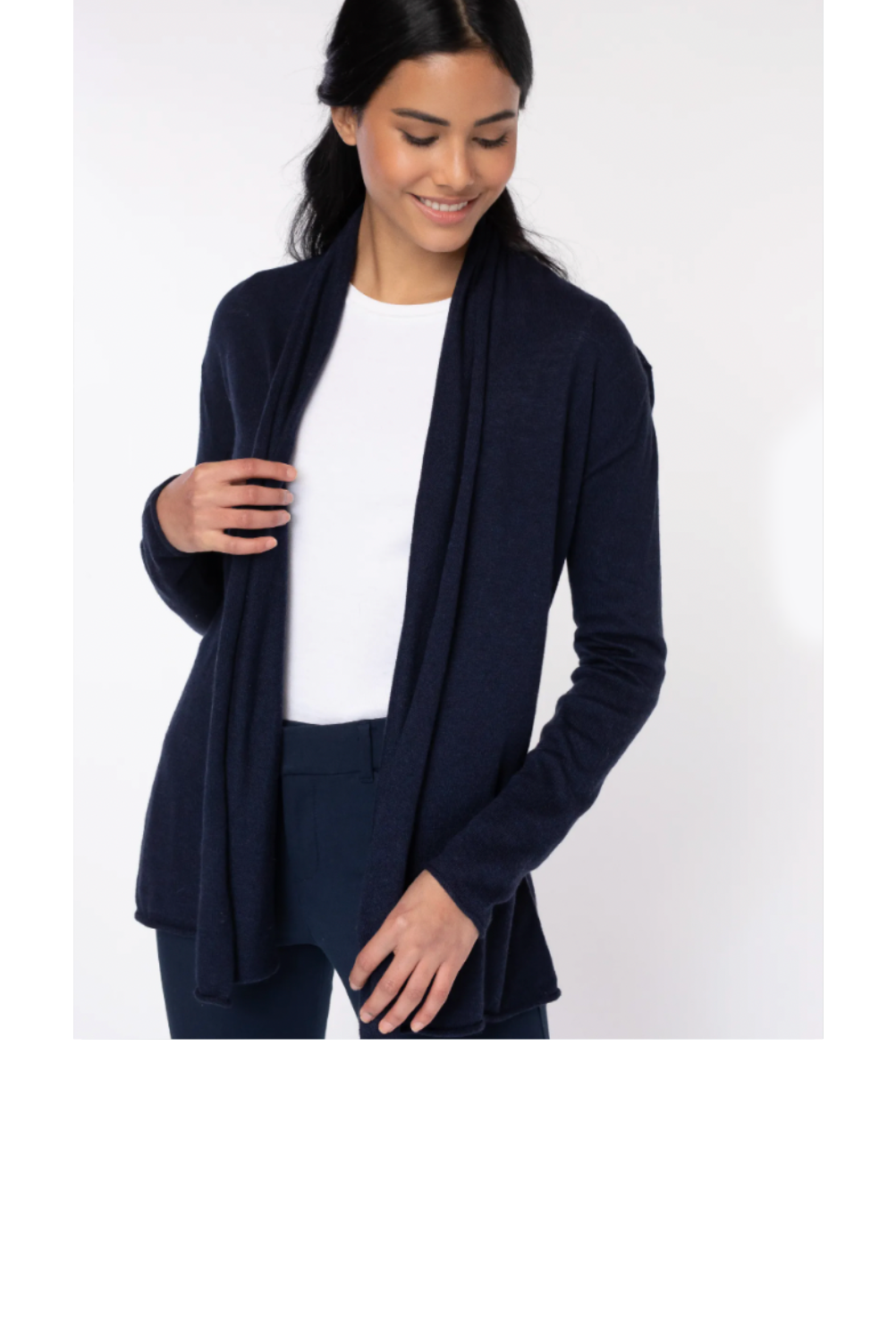 Cotton Cashmere Mini Duster - Ebony
