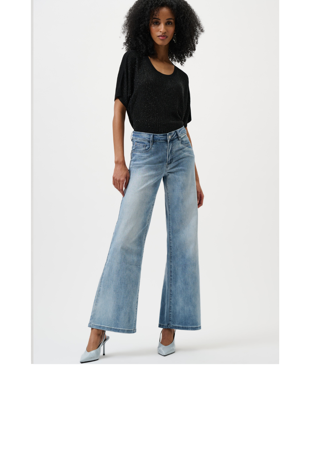 Goldie | Classic Wide-Leg Stretch Jeans - Light Blue