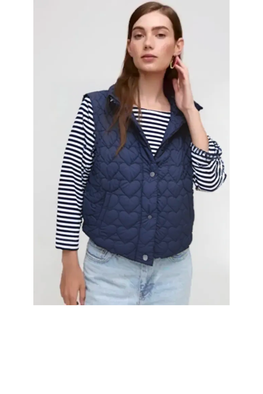 Quilted Puffer Vest - Navy