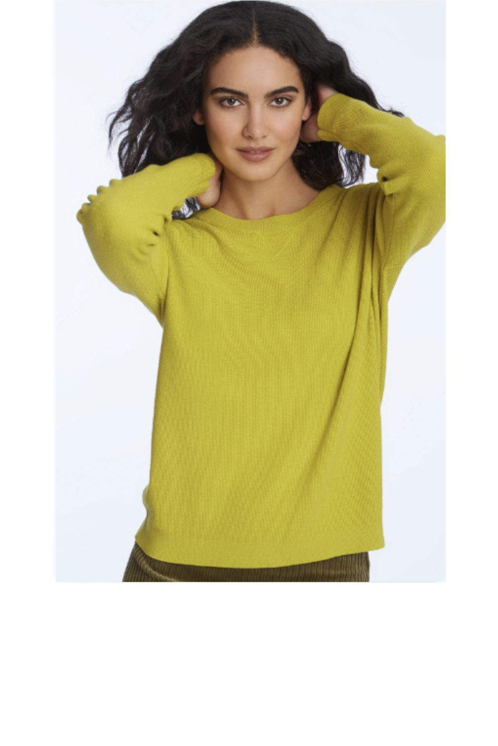 Waffle Stitch Sweater - Pear