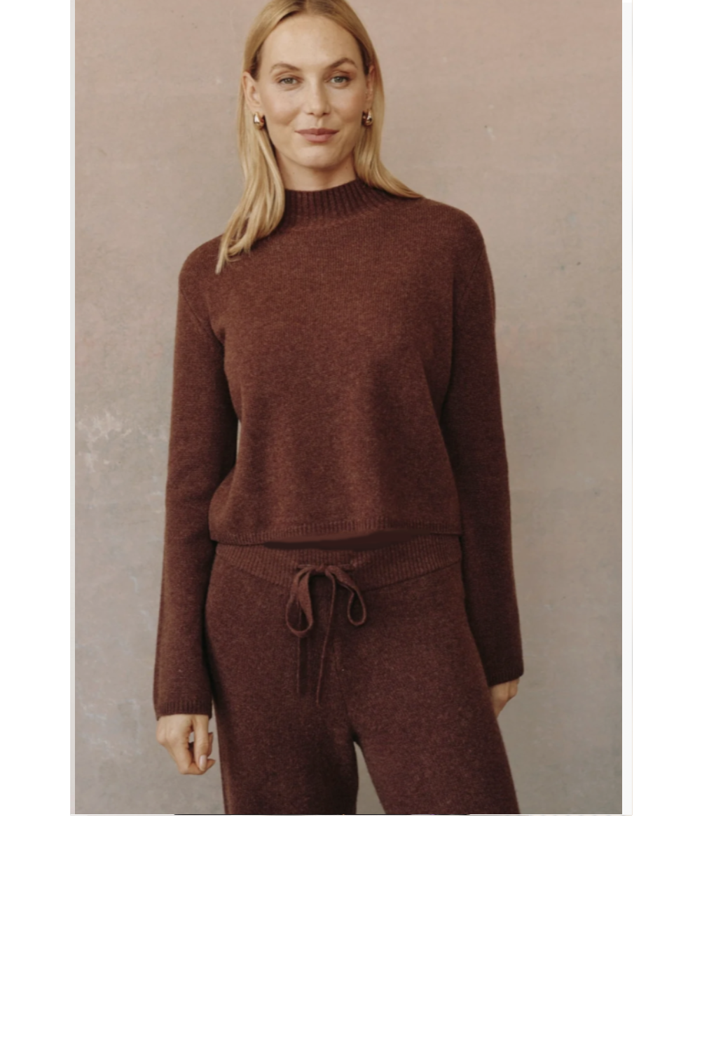 Mock Neck Sweater - Red Oak