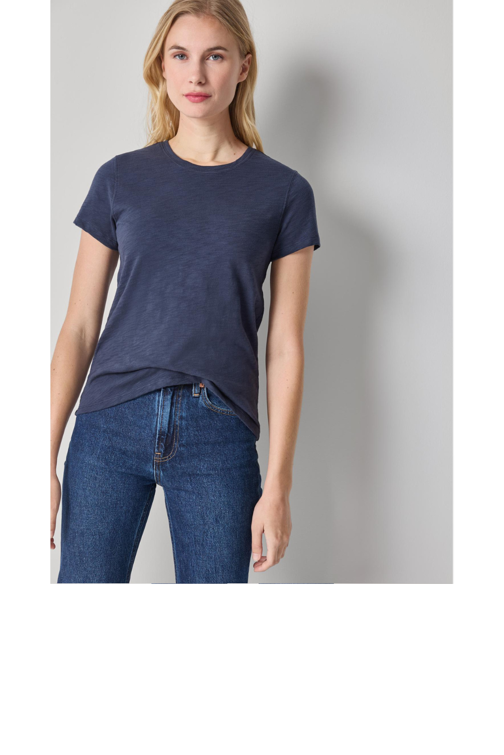Short Sleeve Crewneck Tee - Navy