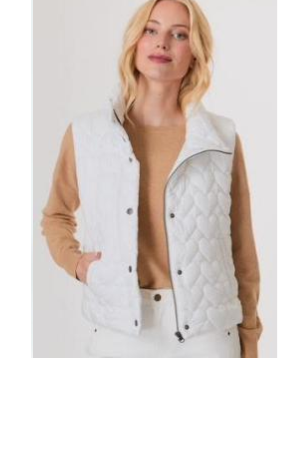 Quilted Puffer Vest - White