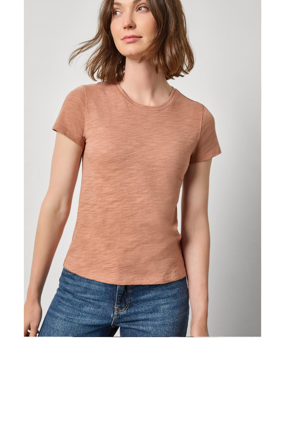 Short Sleeve Crewneck Tee - Carob