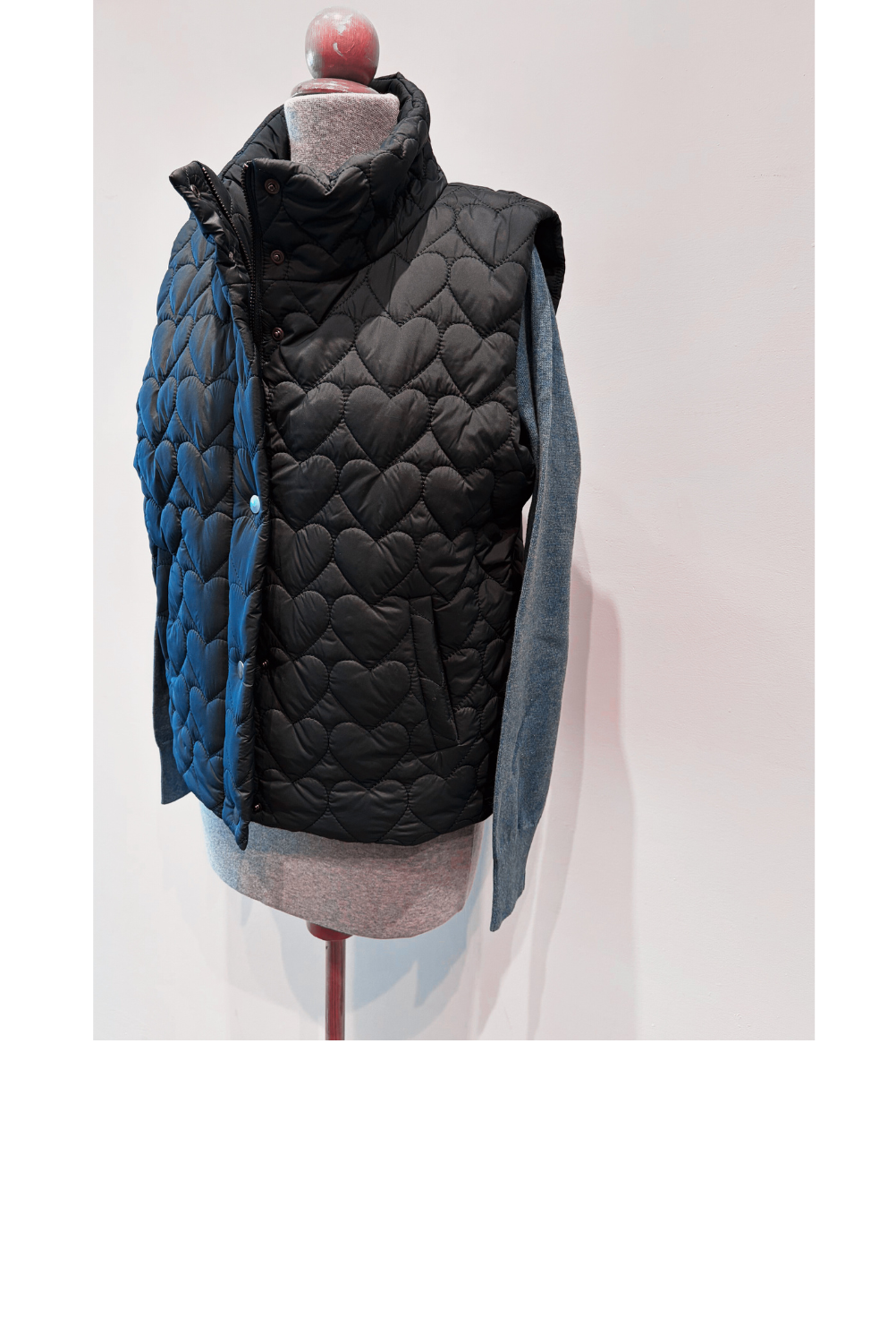 Quilted Puffer Vest - Navy