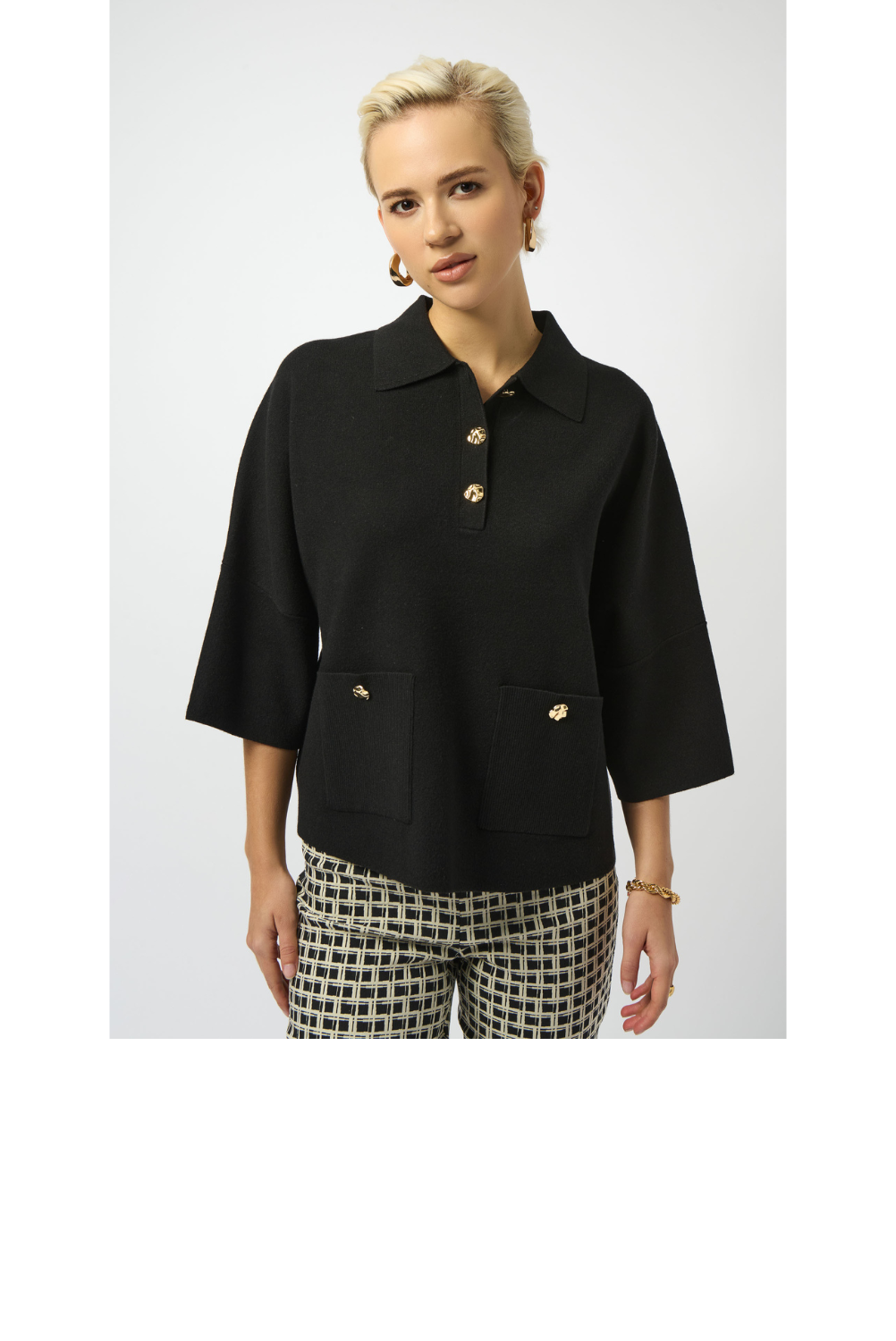 WEBSITE PRODUCT ENTRY-JR-Boxy Pullover with Polo Collar-BLACK-F.png