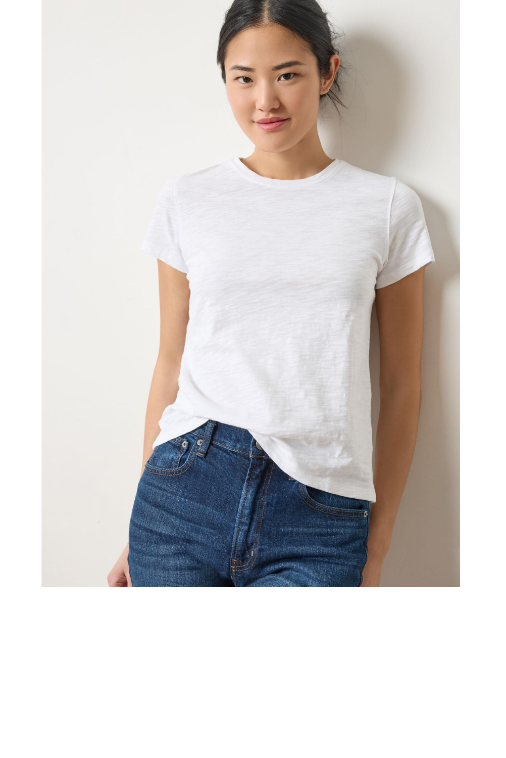 Short Sleeve Crewneck Tee - White