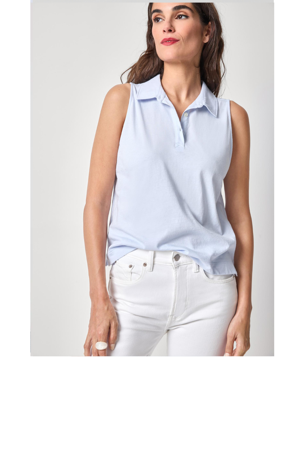 Organic Sleeveless Top -Hydrangea