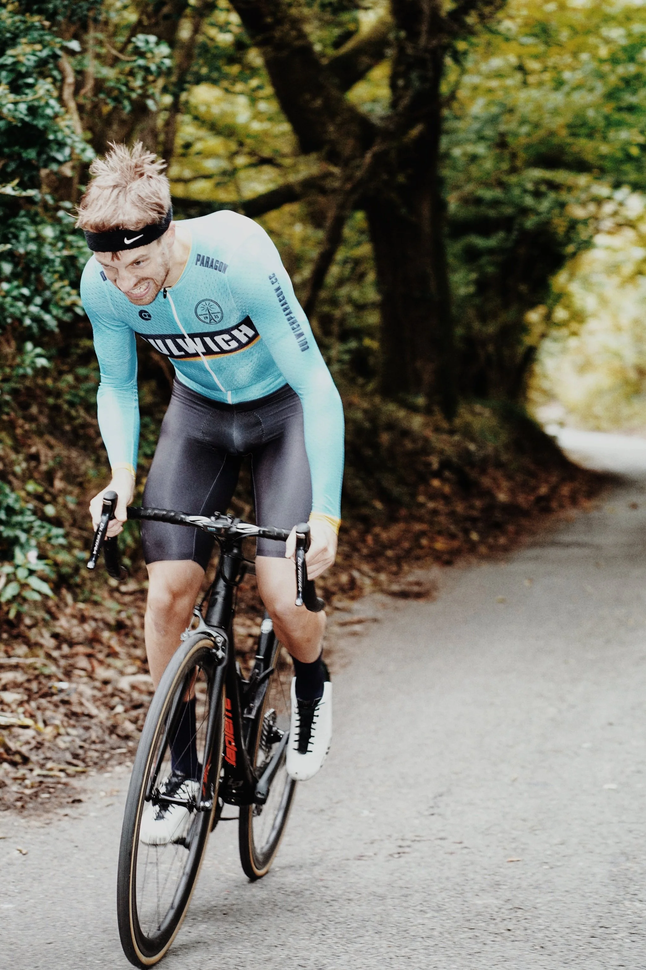 Maximum effort on the hill climb!