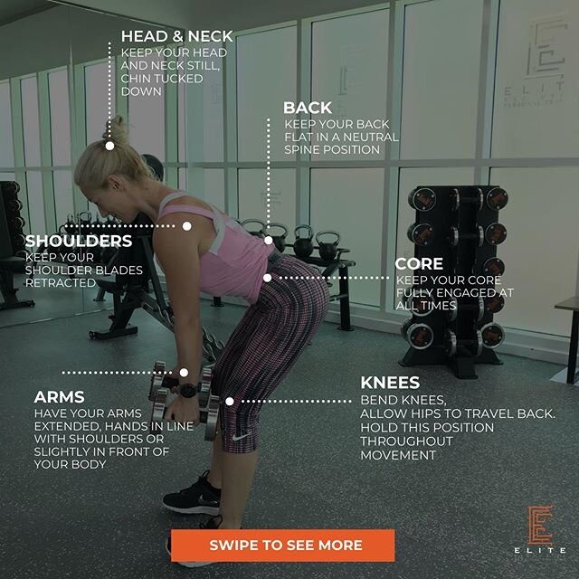 🤓 TECHNIQUE TUESDAY
.
👉🏼 Today we will look at the DB Bent Over Close Grip Row. This is a great exercise for working the posterior chain, specifically the muscles in the back (rhomboids, mid/lower trapezius and lats). The set up of this exercise i