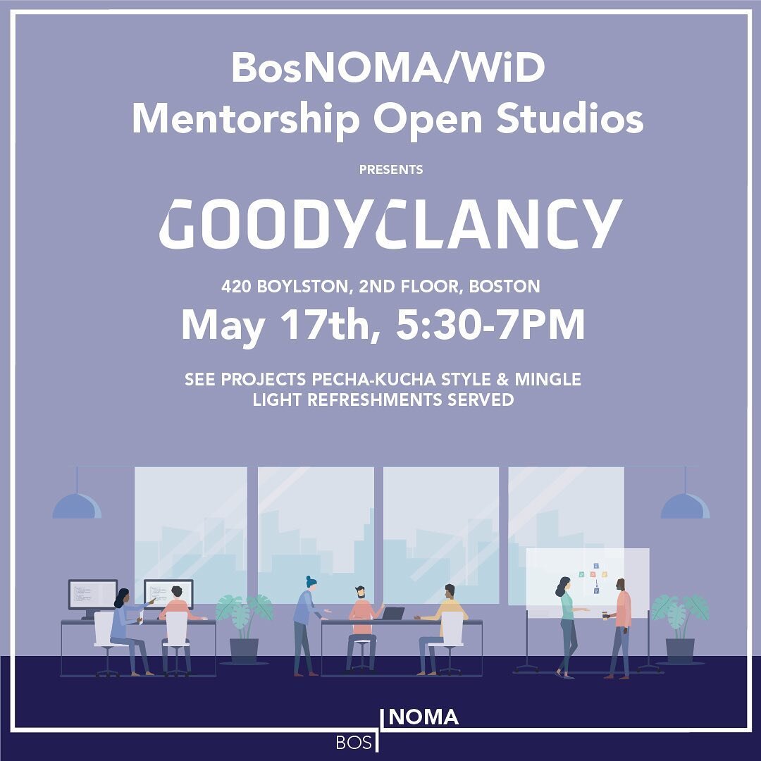 Mark your calendars:
Come join Goody Clancy for an Open Studio event May 17th @ 5:30pm with our 2023 Mentorship Group. Come see projects peach-kulcha style and mingle.
Light refreshments served

All students welcome.
.
.
.
.
.
#CareerDevelopment #Bos