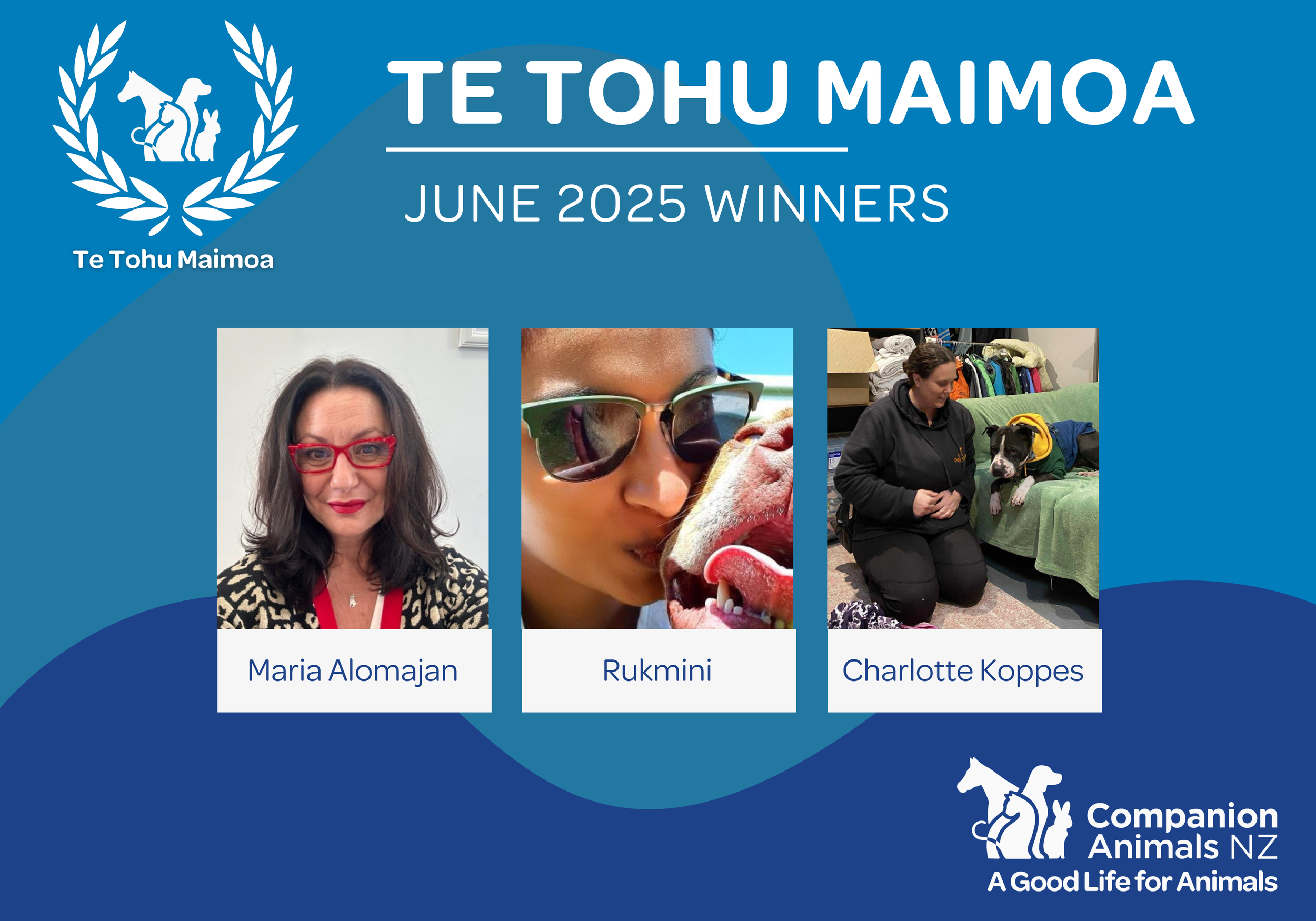 Celebrating Our June 2025 Te Tohu Maimoa Winners — Companion Animals ...