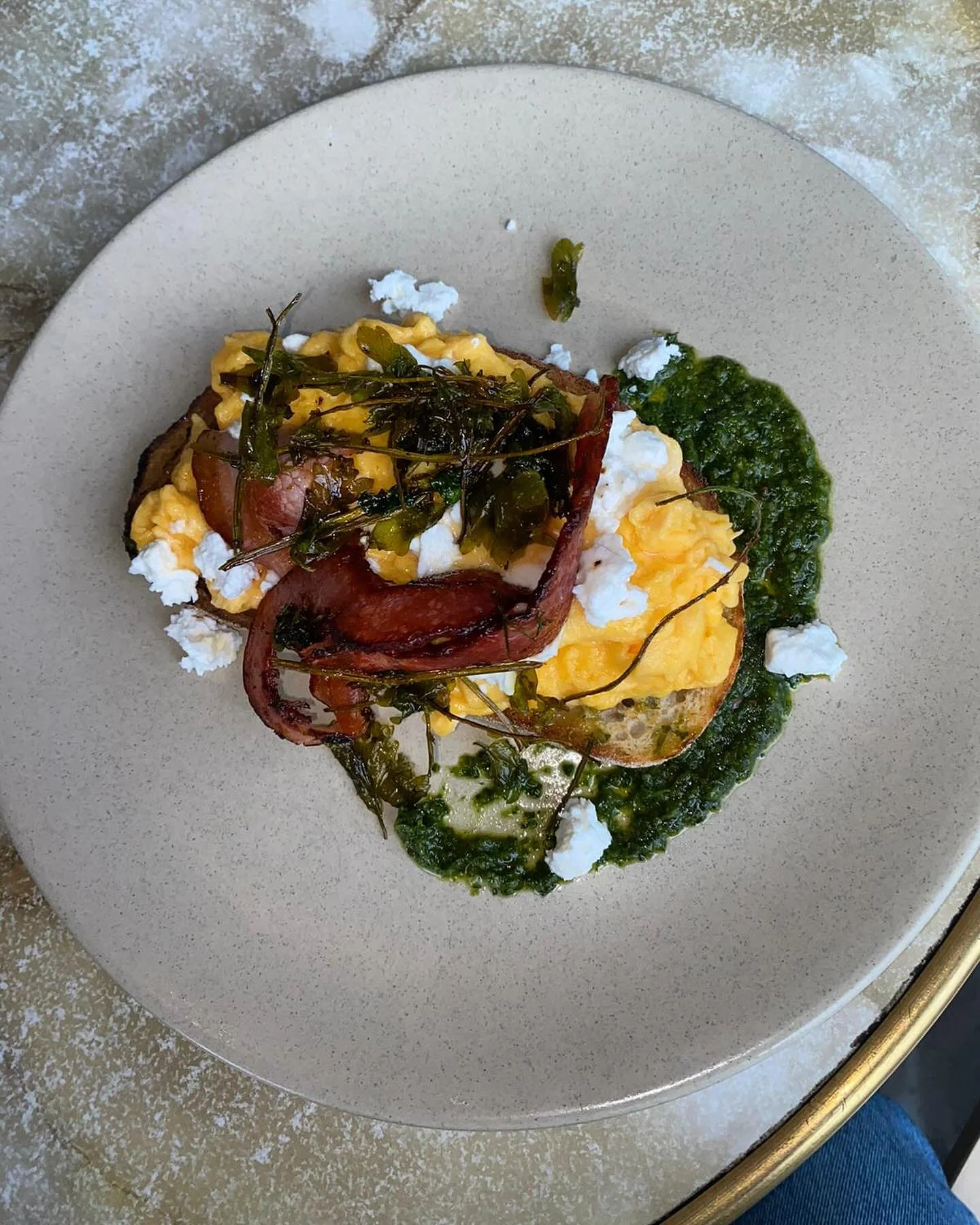 🚨 NEW SPECIAL ALERT 🚨 
Start your day right with our delicious new soft scrambled eggs on sourdough, served with zhoug, creamy feta, crispy bacon, and a sprinkle of fried parsley for that perfect crunch! 🥓🍳

Come down to Trafalgar Street Espresso