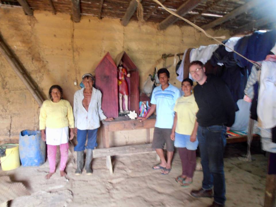  The Tapullima's have been guardians of the statue of San Roque for 150 years. L - R Bernadina, Don Miguel, Miguel Segundo, Lily and me. 