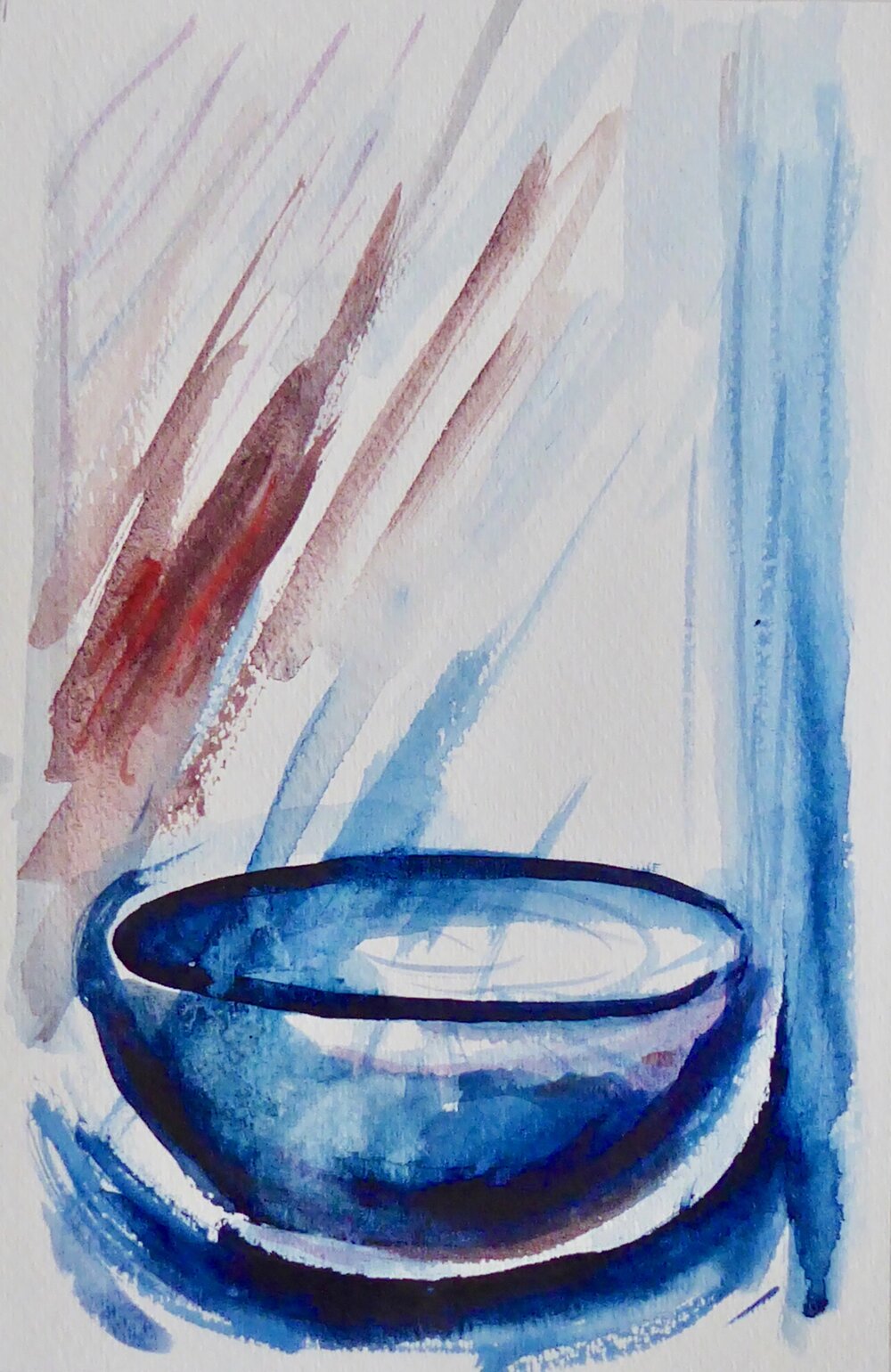  Three Vessels  acrylic and egg tempera on watercolour paper. 2020 