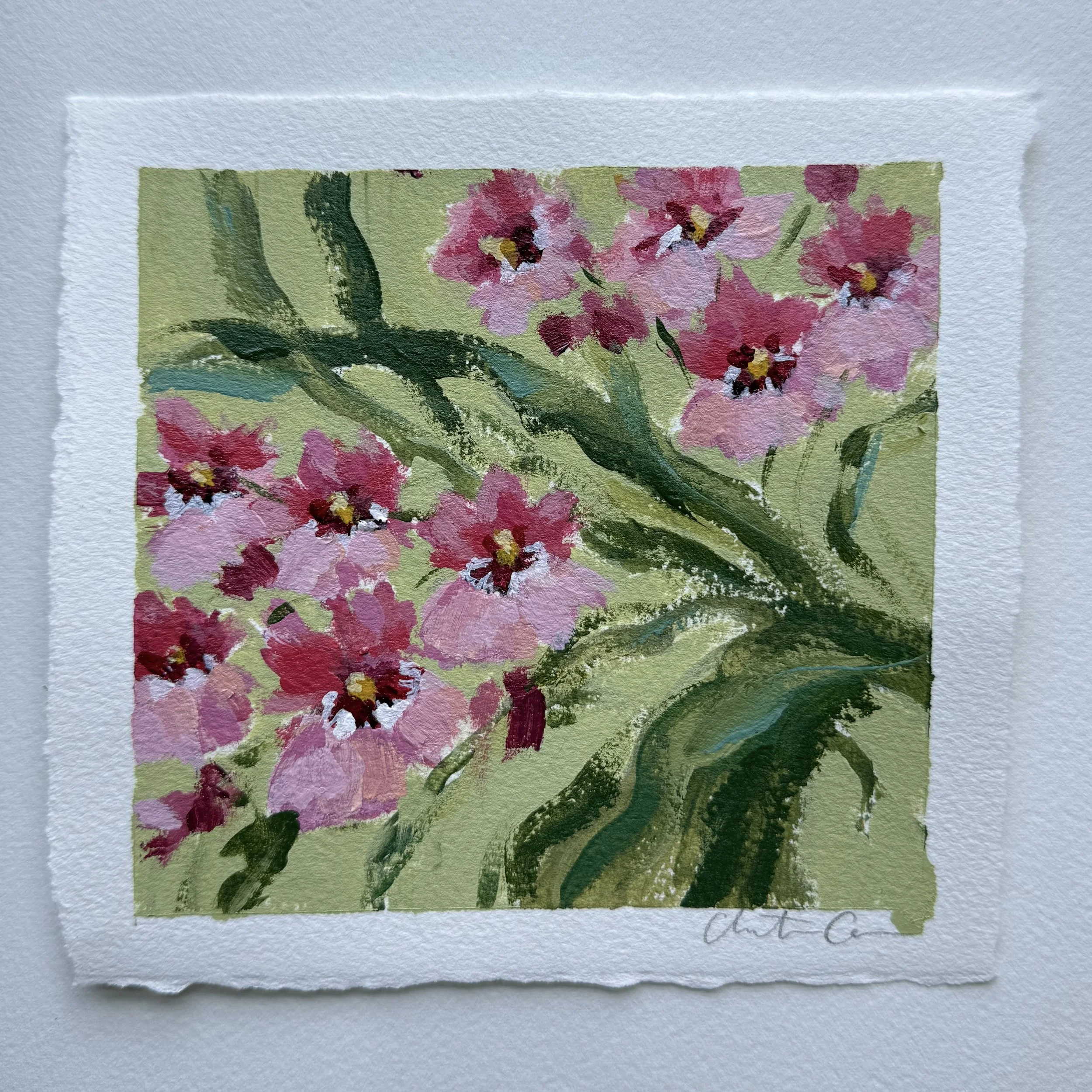 5.75x5.5 "Orchid Study"