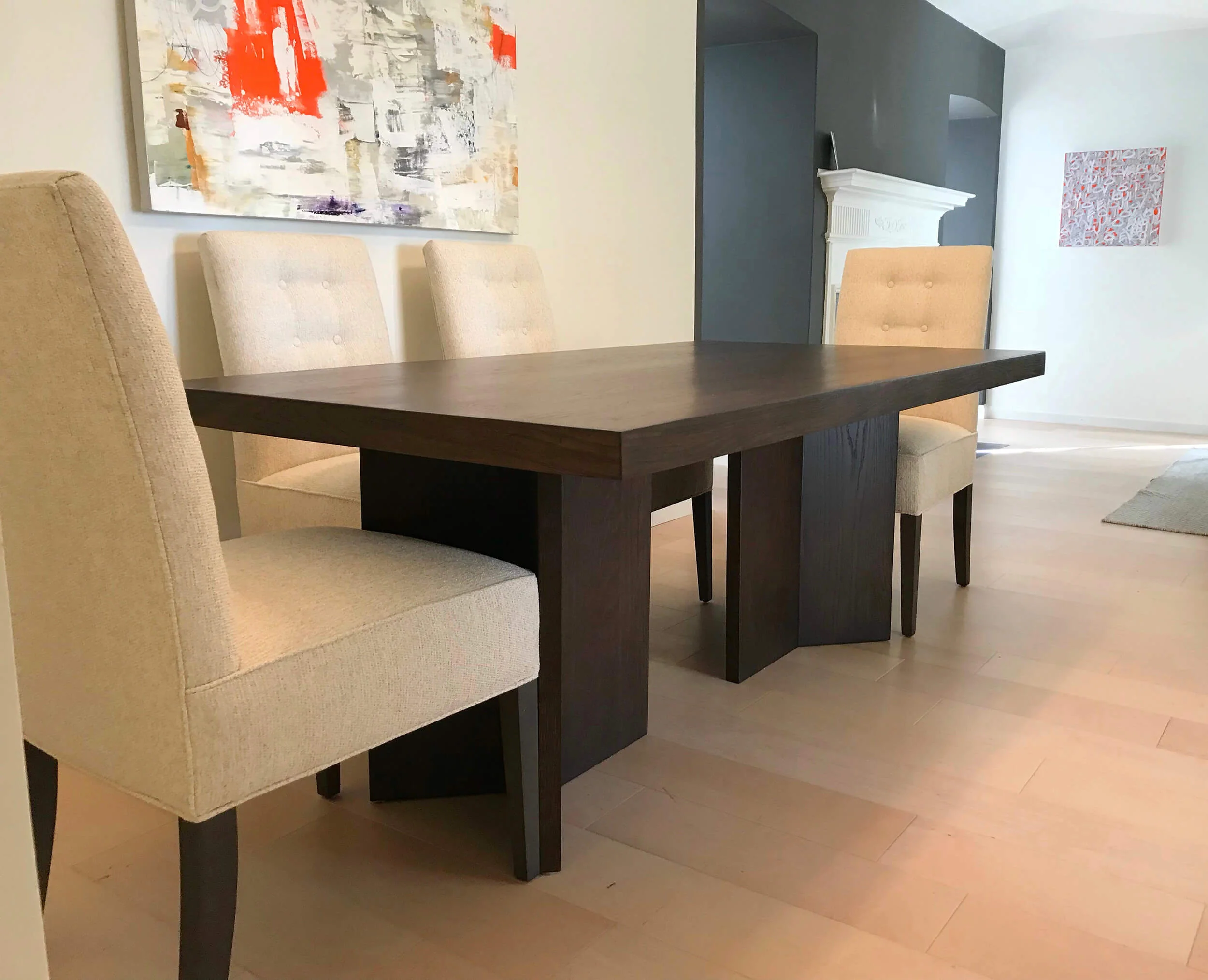 Custom Table - Dining Room - Dark Brown Wood
