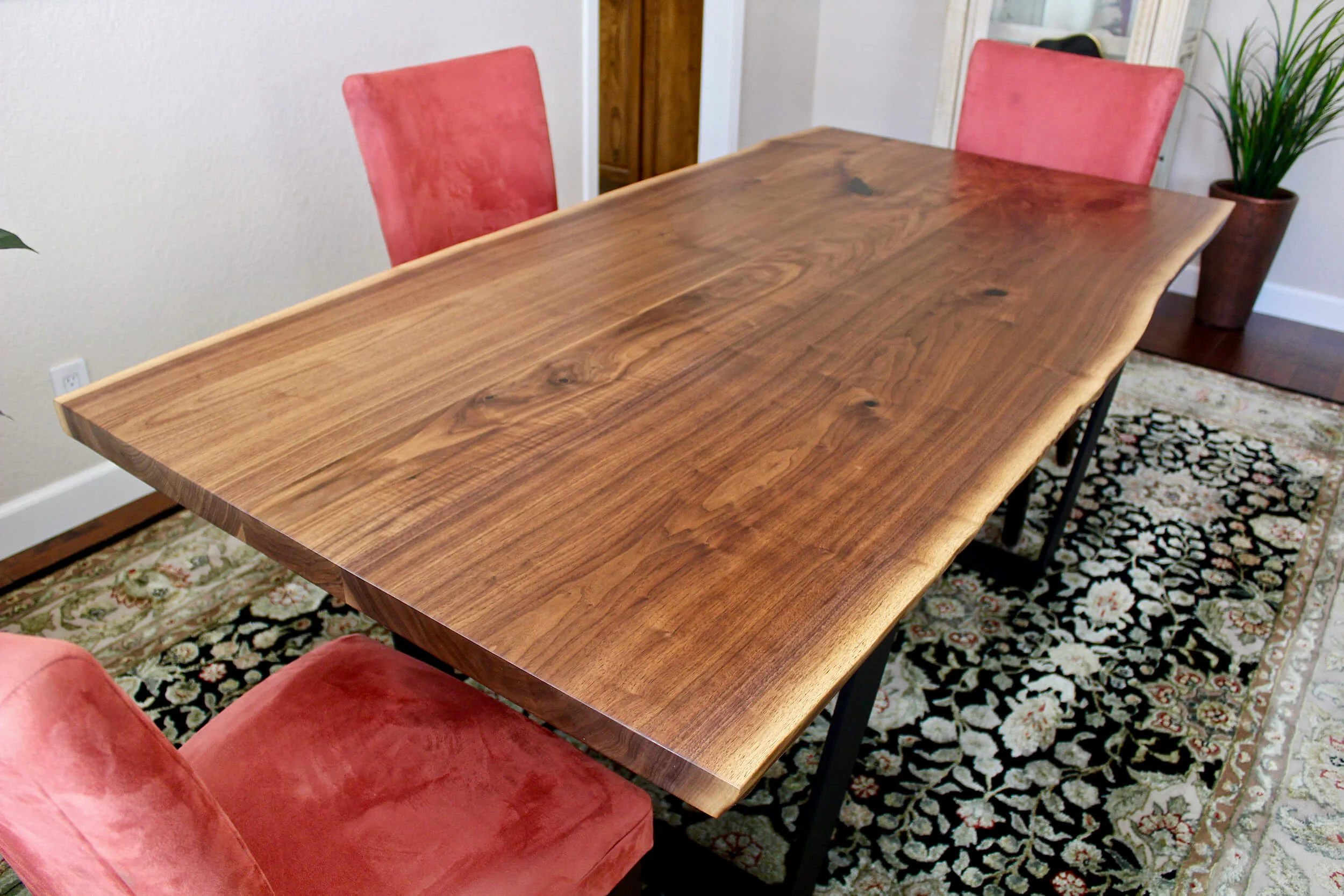 Custom Table - Dining Room - Light Brown Wood (Top View)