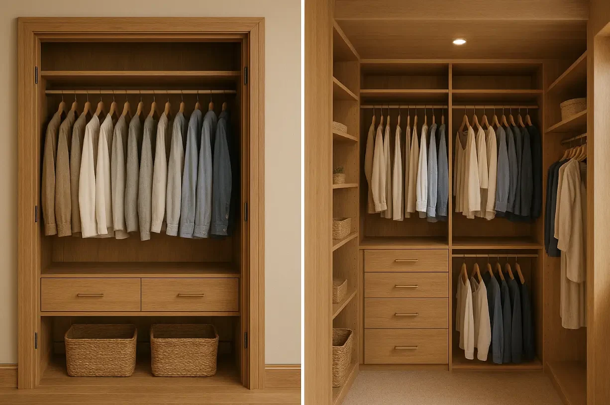 Built-In vs Walk-In Closets: Find Your Ideal Closet Style