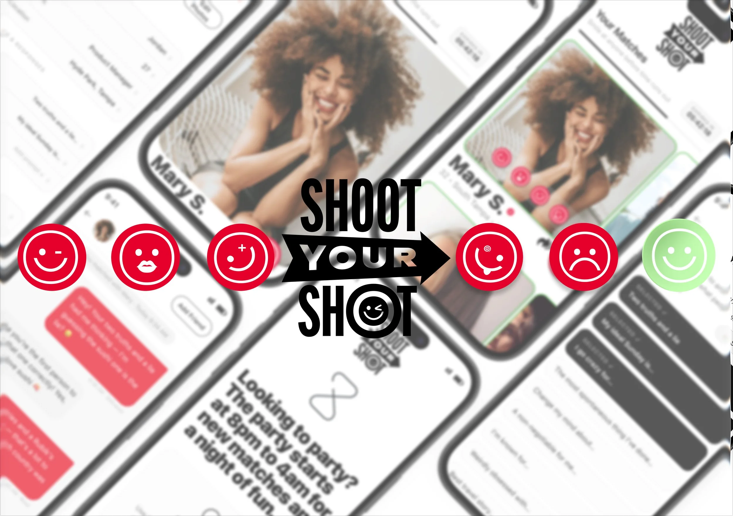 A design case study for an app interface for Shoot Your Shot, a dating app feature within the Barzo mobile app designed in Figma paired with Claude.