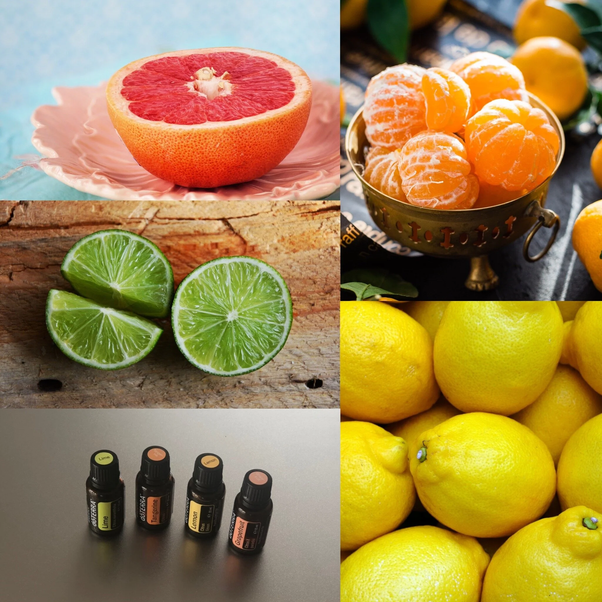 Uplifting citrus scents...