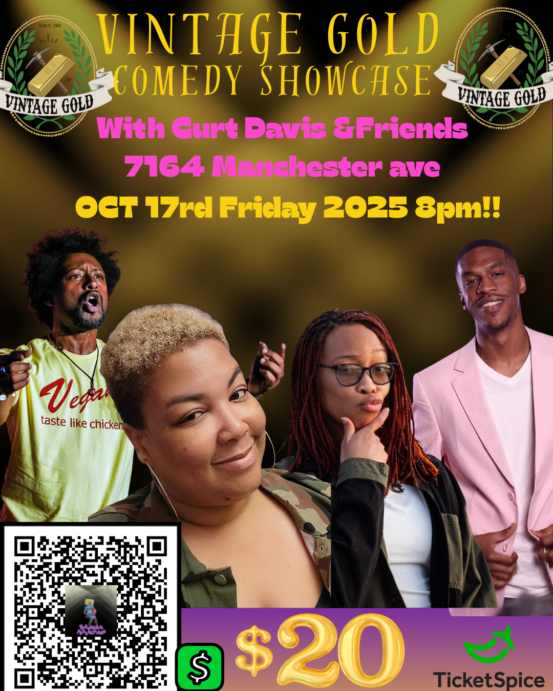Vintage Gold Comedy Showcase: Oct 17th Edition