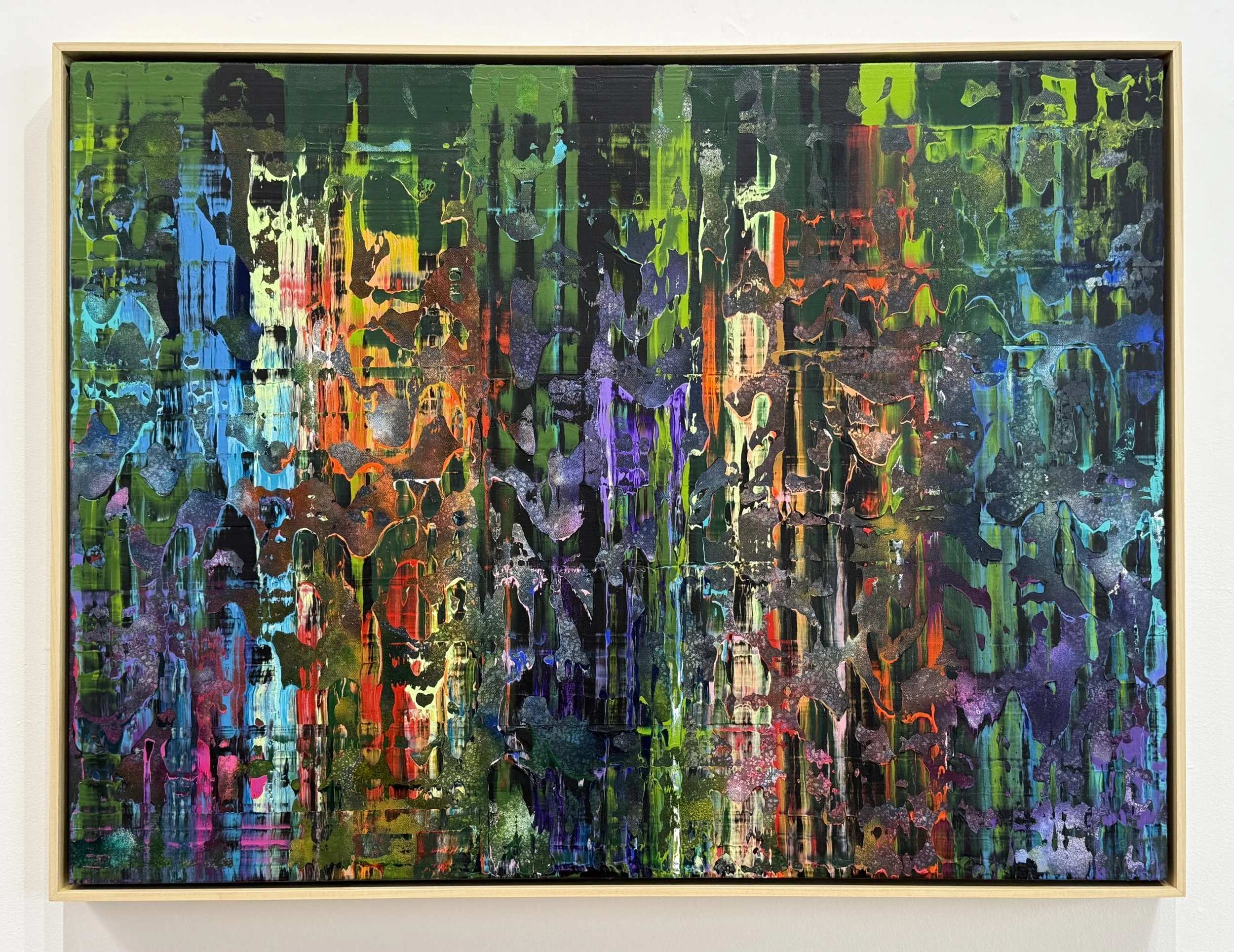 Acrylic, Ink and Salt on Canvas 