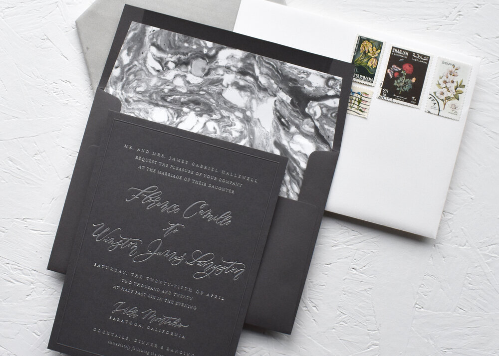 Envelopes DIN Long for Wedding Invitations Vintage Look 