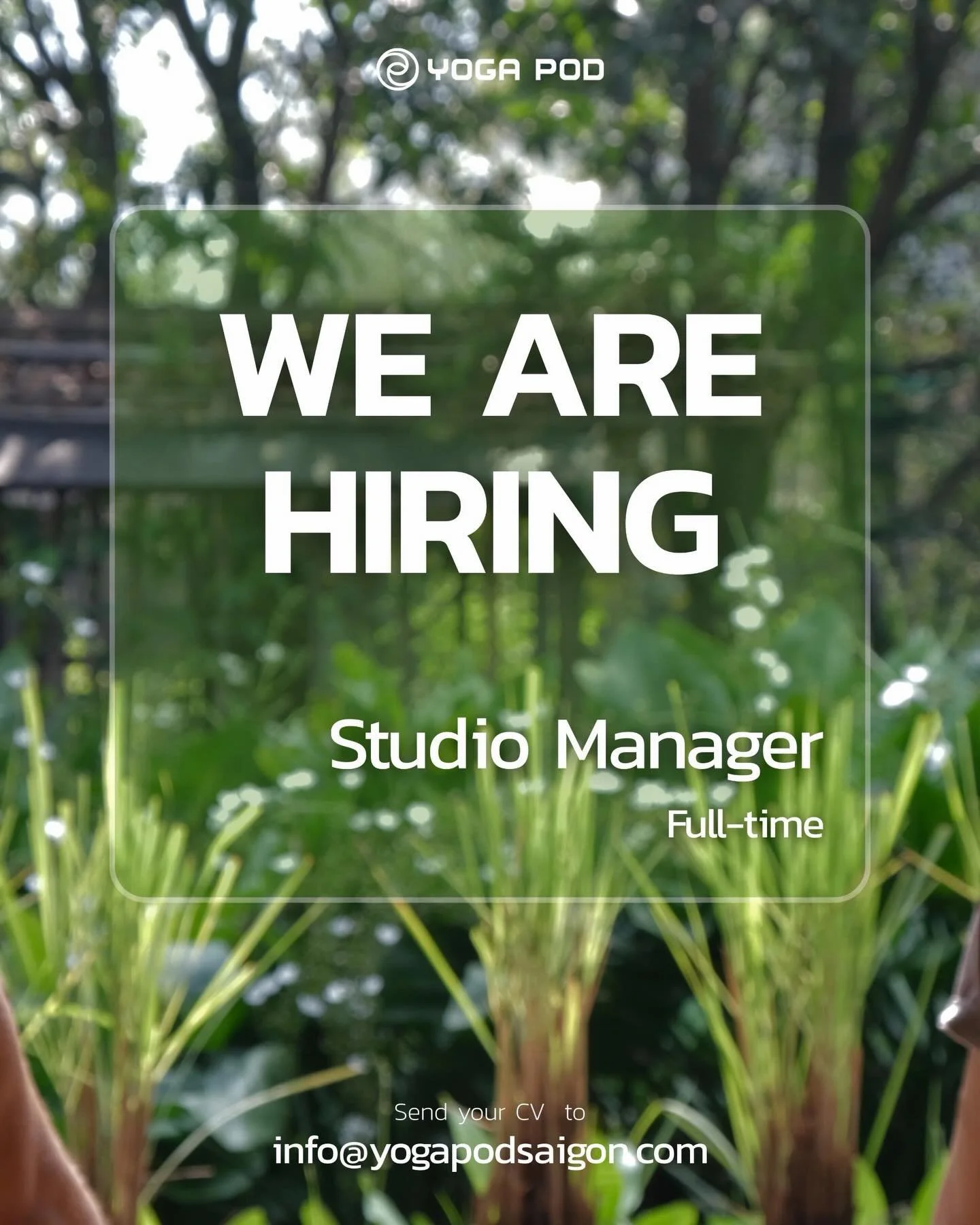 🌿 𝐖𝐞&rsquo;𝐫𝐞 𝐇𝐢𝐫𝐢𝐧𝐠: 𝐒𝐭𝐮𝐝𝐢𝐨 𝐌𝐚𝐧𝐚𝐠𝐞𝐫 - 𝐘𝐨𝐠𝐚 𝐏𝐨𝐝 𝐓𝐡𝐚𝐨 𝐃𝐢𝐞𝐧 🌿

Do you believe in creating spaces where people feel truly seen, supported, and inspired?

If you&rsquo;re motivated by meaningful work and want to ma