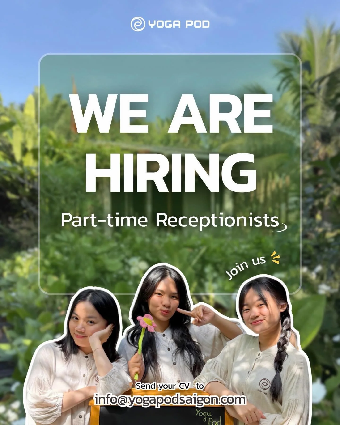 🌻 𝐖𝐞&rsquo;𝐫𝐞 𝐇𝐢𝐫𝐢𝐧𝐠: 𝐏𝐚𝐫𝐭-𝐓𝐢𝐦𝐞 𝐑𝐞𝐜𝐞𝐩𝐭𝐢𝐨𝐧𝐢𝐬𝐭 🌟 

Looking for a gentle step into the wellness world while growing your confidence and real-life skills?

At Yoga Pod, working at the front desk is more than just a part-ti