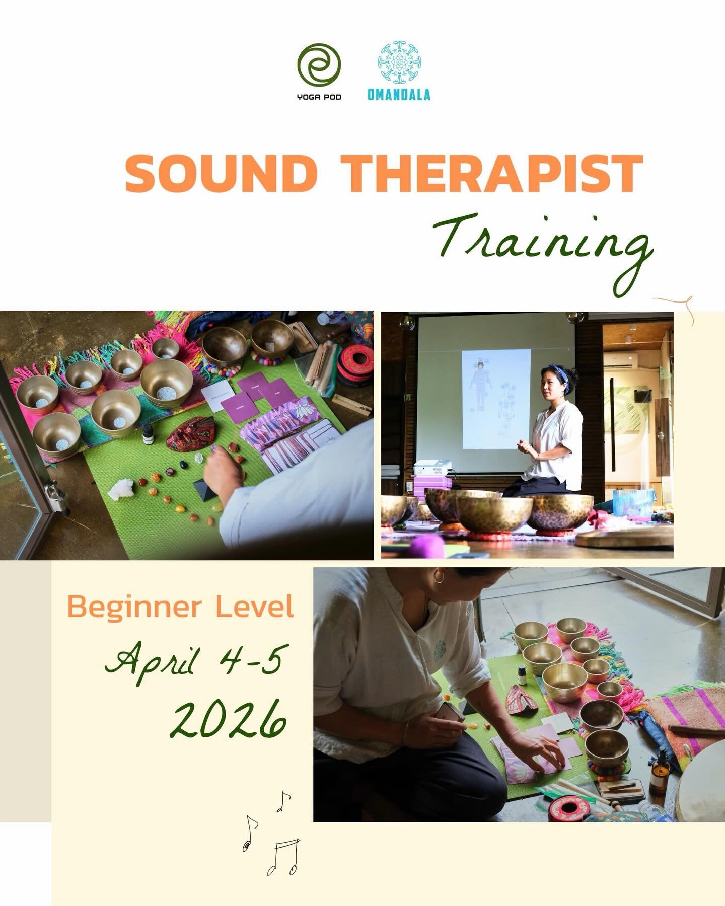 🍃 𝐋𝐚𝐬𝐭 𝟐 𝐖𝐞𝐞𝐤𝐬 𝐭𝐨 𝐉𝐨𝐢𝐧 𝐒𝐨𝐮𝐧𝐝 𝐓𝐡𝐞𝐫𝐚𝐩𝐢𝐬𝐭 𝐓𝐫𝐚𝐢𝐧𝐢𝐧𝐠 - 𝐑𝐞𝐠𝐢𝐬𝐭𝐞𝐫 𝐛𝐲 𝟐𝟐.𝟎𝟑 🌻 

A new journey begins with Singing Bowls - a journey to understand sound, and also an opportunity to understand yourself more