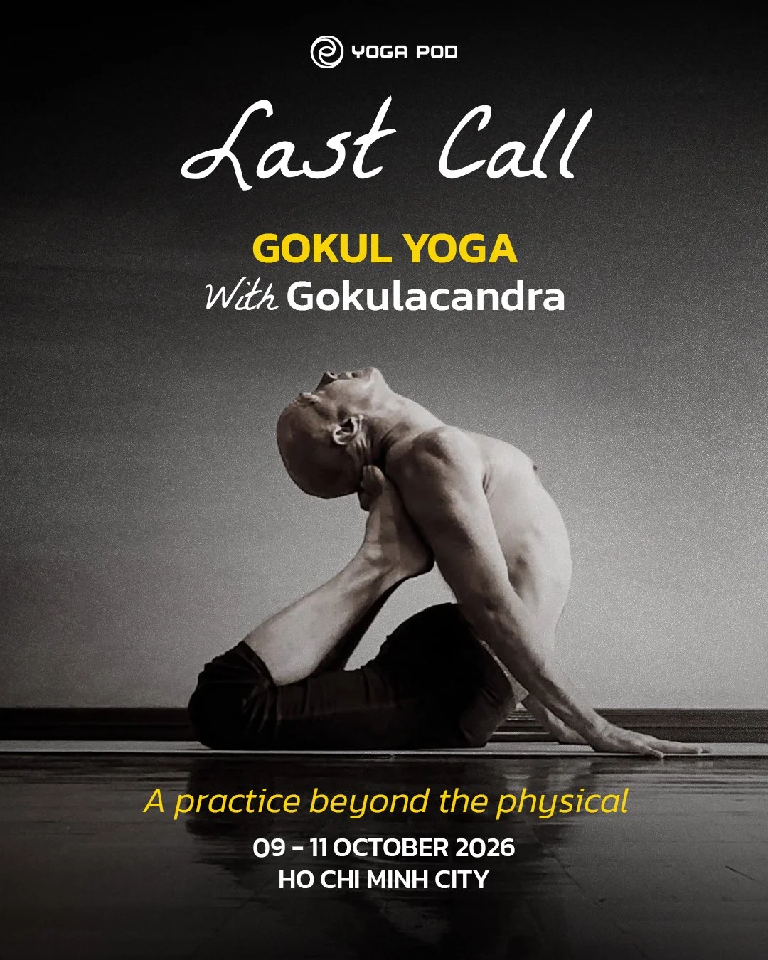 🍃 The days of practice with Gokulacandra this October are getting closer.

Just a gentle reminder that registration for @gokulyoga with @gokulacandra  will close on 26 September 2026.

If you&rsquo;ve been thinking about joining, or are still taking