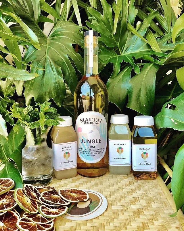 TAKE-N-SHAKE Mai Tai kits NOW AVAILABLE! ~~~~~~~~~~~~~~~~
Bring home our Jungle Rum Blend, house Orgeat, fresh lime, and @creoleshrubb along with Mint and lime wheels. Enough for 10 cocktails (and a little r(h)um left over 😉) $75 ~~~~~~~~~~~~~~~~~~~