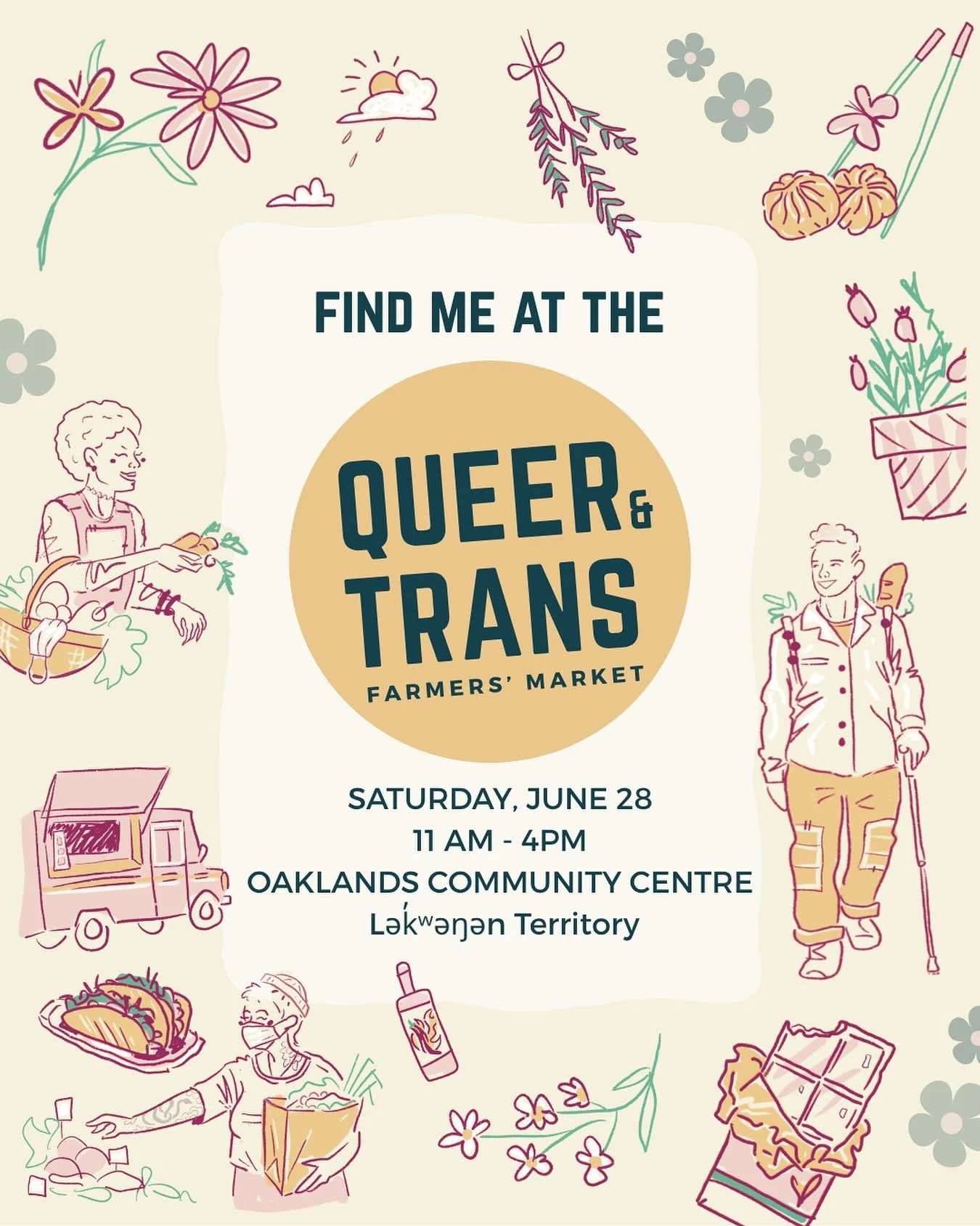 Another opportunity for a creatively therapeutic community art table!! 

Join me and @juniorjuice93 at Queer n Trans Farmers Market - we aim to have a selection of art making supplies and invitations, and can&rsquo;t wait to see what we create as a c