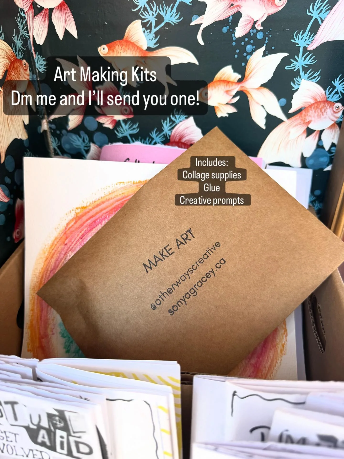 Make Art!!!! 

Beautiful art! Bad art! Tender art! Messy art! Random art! Throw-away-art!! Ritual art! Dreamy art! Expressive art!! Rage art! Punk art! Emo art! Transitions art! Celebration art! Grief art!!! Erotic art! Gorilla art! 

Take the risk! 