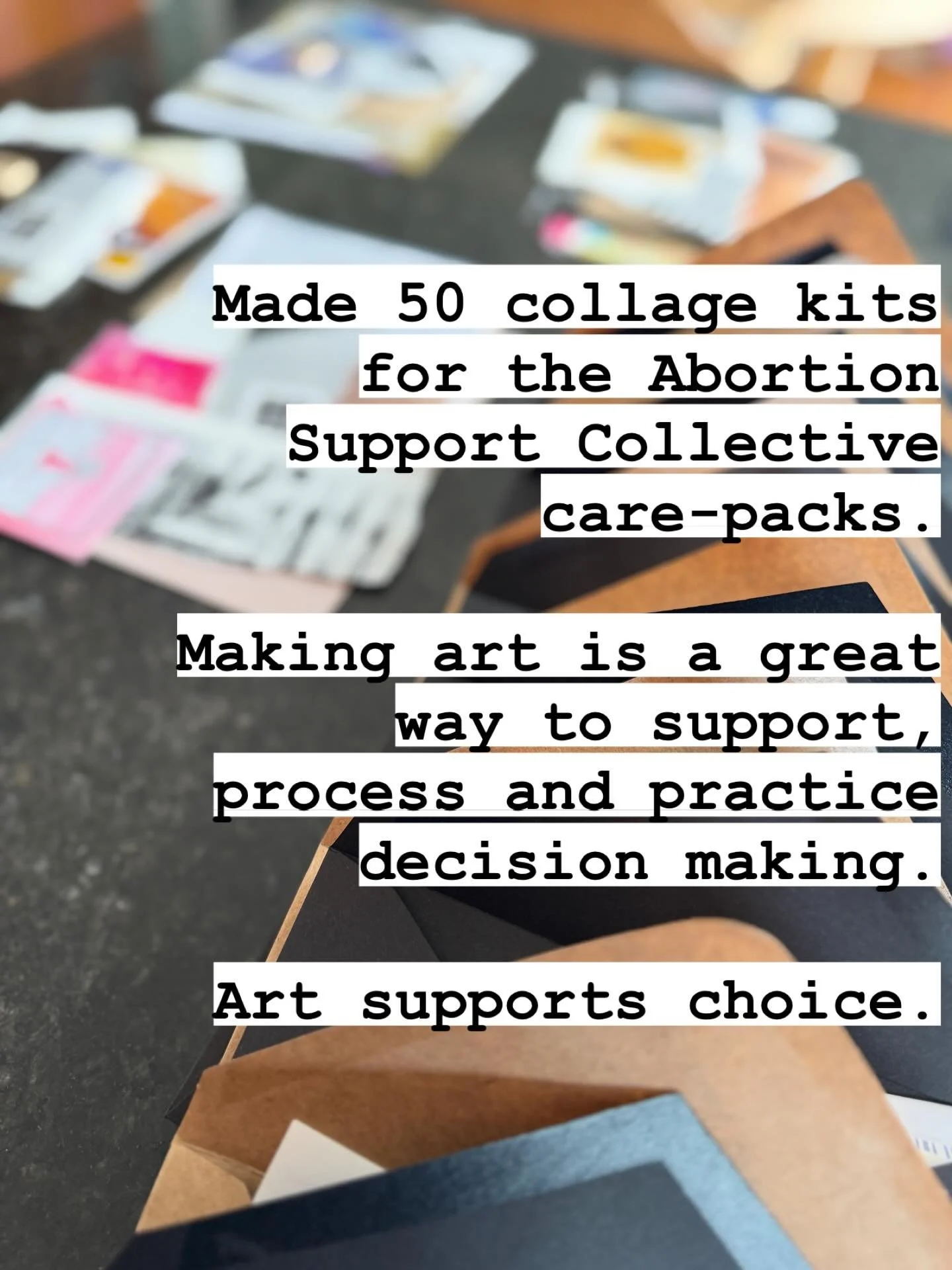 Recently I gave someone that I love a collage kit. 

I suggested that she could use the scraps of paper and glue stick to learn more about herself and that it could help support her in her life - and she didn&rsquo;t believe me. It was outside of her