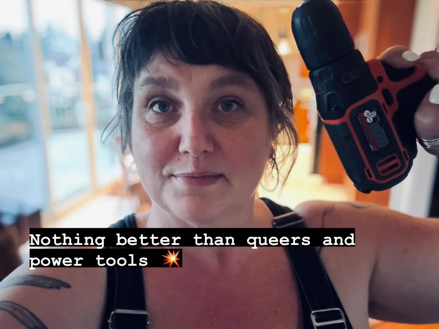 I had such an amazing afternoon @makespacenorthpark today. Hanging out queer world making with @jenny.farkas and @itskindaok and @negative.nancy.yyj and @gwiz_drag &hellip;sippin some hot drinks, messing around with technology, dreaming up all the am